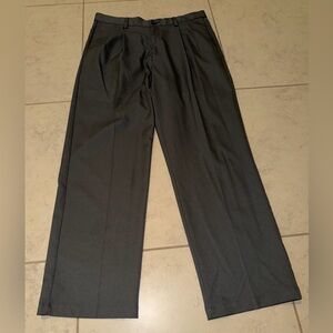 Haggar Cool 18 Pro Dress Pants - Gray Classic Fit - 34x30